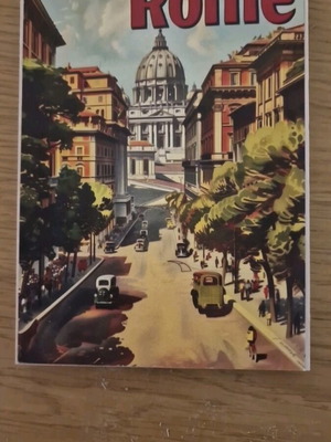 Wooden decorative sign Rome like new, size 13×18