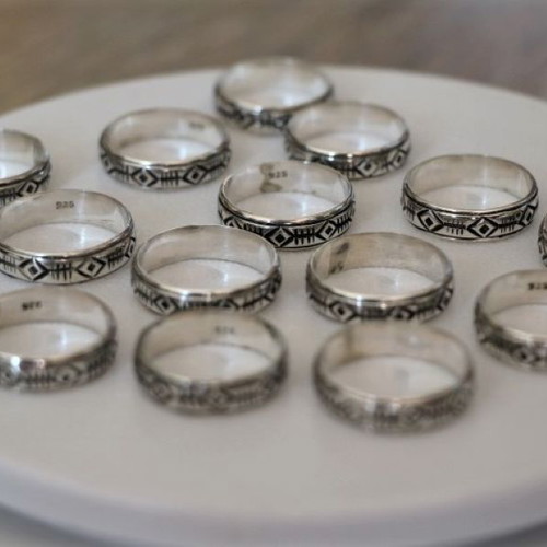 Sterling silver 925 handmade rings, pack of 14