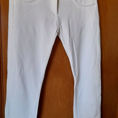 Woman's trousers white used, size M, elegant
