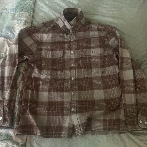 Brixton shirt skinhead style, size M, brown