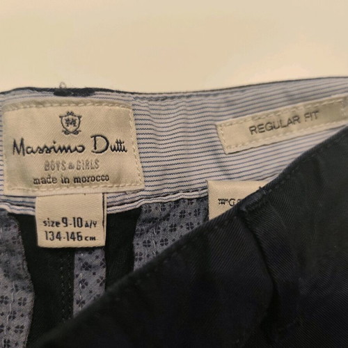 Massimo Dutti blue fabric pants like new for 9-10 years old