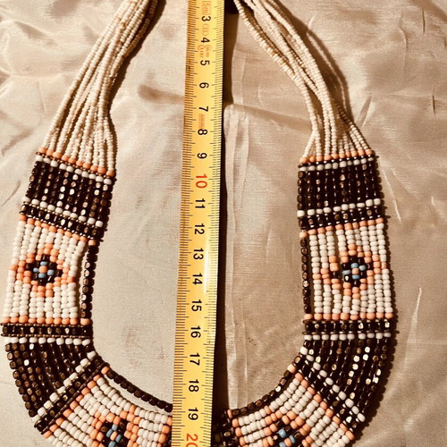 Boho Statement Necklace with Beads, like new