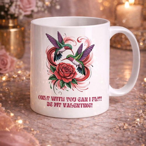 Only With You Can I Fly Mug made to order, Valentine Edition