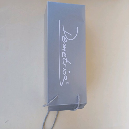 Demetrios satin clutch bag used with strass beige