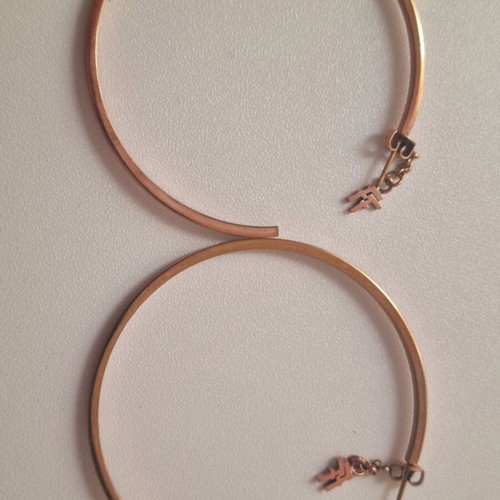 Folli Follie Rose Gold Hoop Earrings Like New