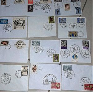 Συλλεκτικοι φάκελλοι με σφραγίσεις ταχυδρομείου και γραμματοσημων αποσυρθεντων κυκλοφορίας 1966-68