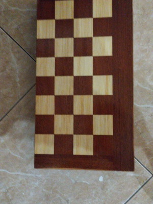 Backgammon wooden board with white and red pieces like new