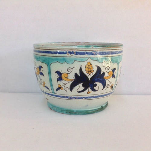 Vintage 1980 Moroccan Safi Vase Igolall/Dmani Handmade with Wooden Base