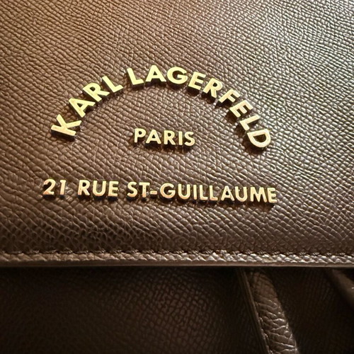 Karl Lagerfeld black backpack used with dust bag