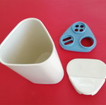 Tupperware vintage triangular cheese grater container used