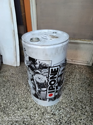 Metal Barrel used from engine oil, dimensions Φ34cmx65cm