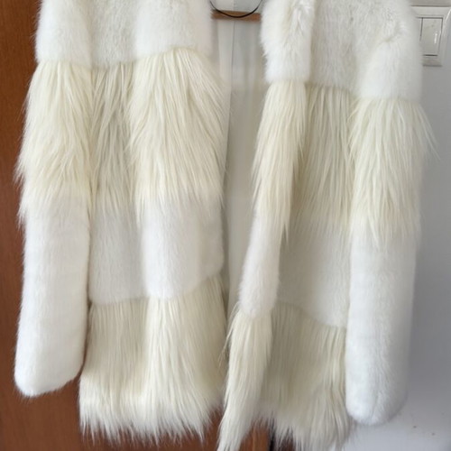 Zara fur like new, medium size, off-white, synthetic