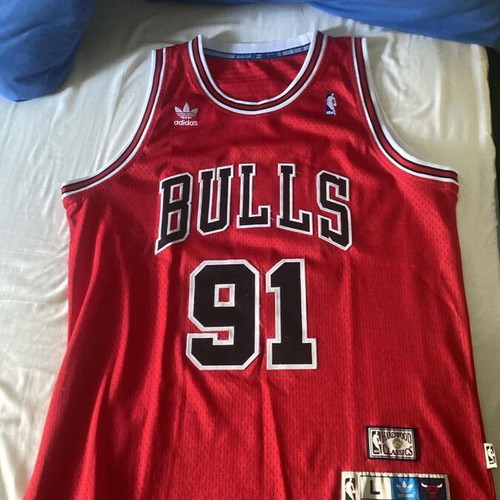 Adidas Chicago Bulls Dennis Rodman #91 Hardwood Classics jersey 1995–1996