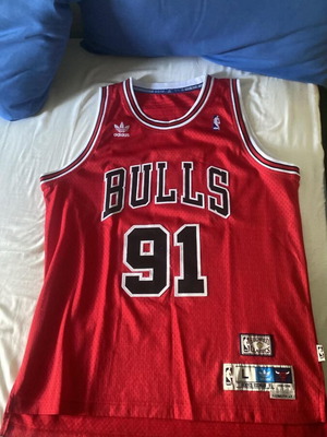 Adidas Chicago Bulls Dennis Rodman #91 Hardwood Classics jersey 1995–1996