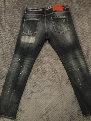 Dsquared2 men's slim fit jeans size 52 like new, dark blue faded wash