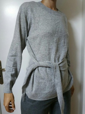 Cashmere thin sweater Mango new, gray, size M