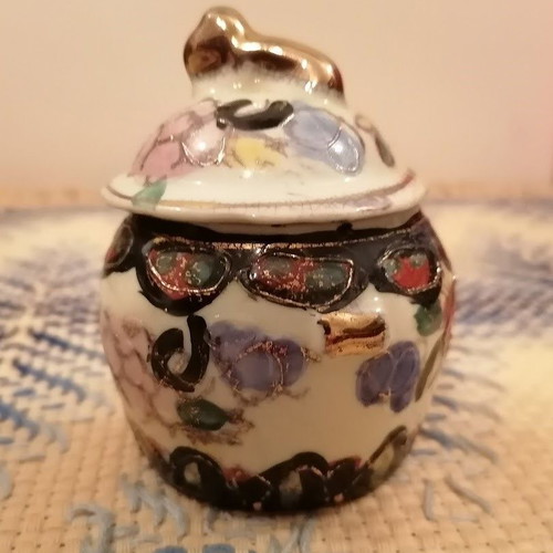 Vintage Japanese Satsuma Miniature Jar 8cm