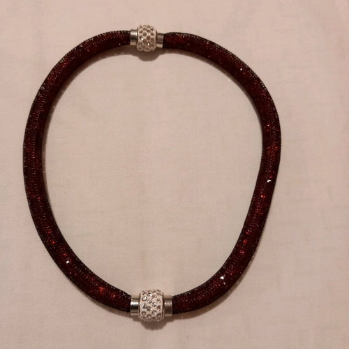 Two-in-One Necklace Bracelet new multicolor with crystals