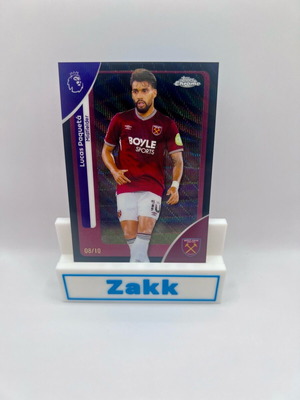 Topps Chrome Premier League Logofractor Lucas Paqueta 08/10 Black West Ham like new