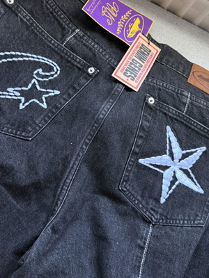 Corteiz C-Star Denim Jorts faded black, new, size L
