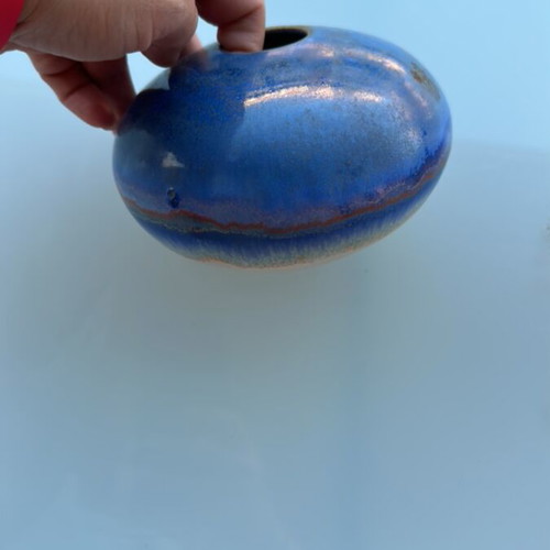 Ceramic vase used, diameter 13, height 6