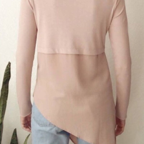 Asymmetric Zara blouse in powder pink like new size M