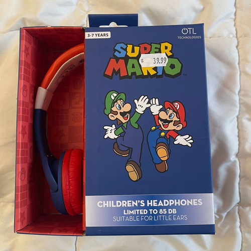 Nintendo Kids Headphones Super Mario New with 3.5mm Jack
