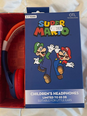 Nintendo Kids Headphones Super Mario New with 3.5mm Jack