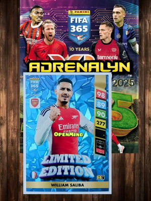 Κάρτα William Saliba Limited Edition Fifa 365 2025 Andrenalyn XL καινούργια