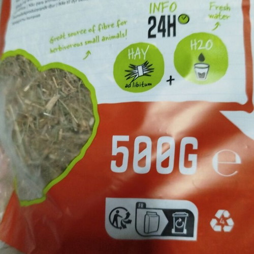 Herbal hay with chamomile for guinea pigs and rabbits 500 grams organic