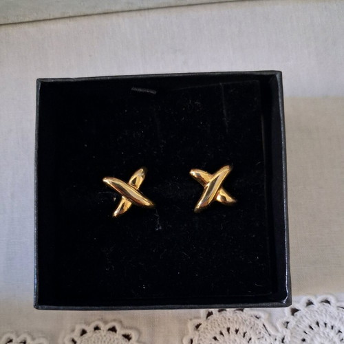 Vintage earrings used, stainless steel, classic design