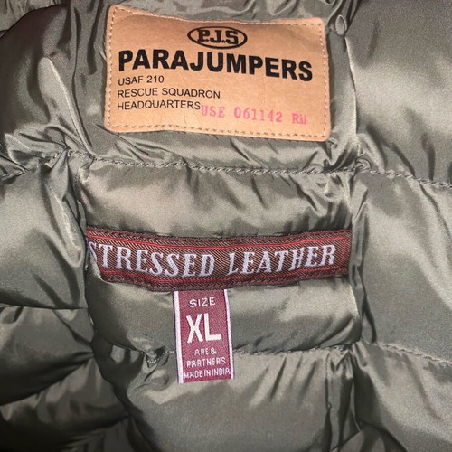 Parajumpers Josh leather aviator jacket red XL brand new