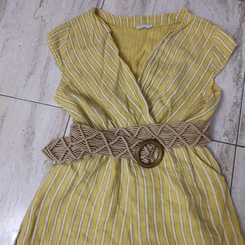 Abysse jumpsuit like new, white and yellow, size L
