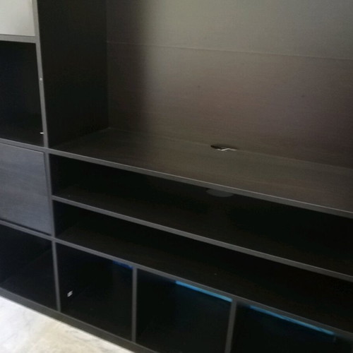 Ikea Kallax TV Unit like new, 180x180 cm, black matte cabinets