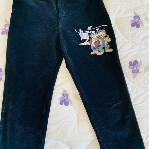 Velvet Donald Duck pants vintage 90s Emmanuel Schvili like new