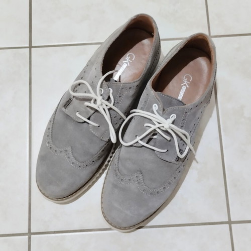 Men's loafers Gianna Kazakou grey suede genuine leather size 42 like new
