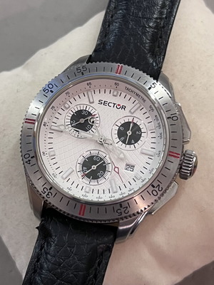 Sector Chrono 44mm like new, white, men's watch
