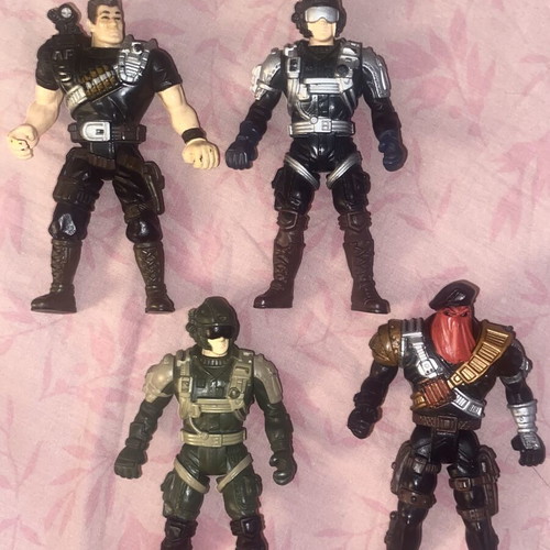Chap Mei Soldier Force vintage action figures used, set of 4