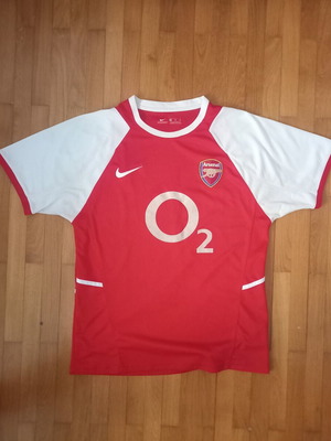 Arsenal Nike ρετρό ποδοσφαιρική φανέλα O2, κόκκινη και λευκή