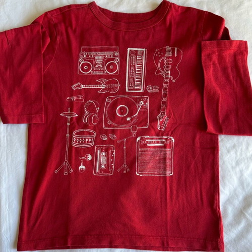 GAP long-sleeve shirt used, red, size 122 cm