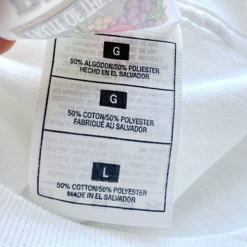T-shirt PUERTO RICO Fruit of the Loom men's size L new white