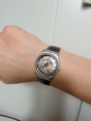 Swatch watch used, needs battery, gray
