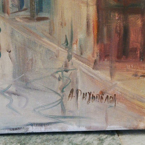 Painting A. Rigopoulos used without frame 60x50 cm