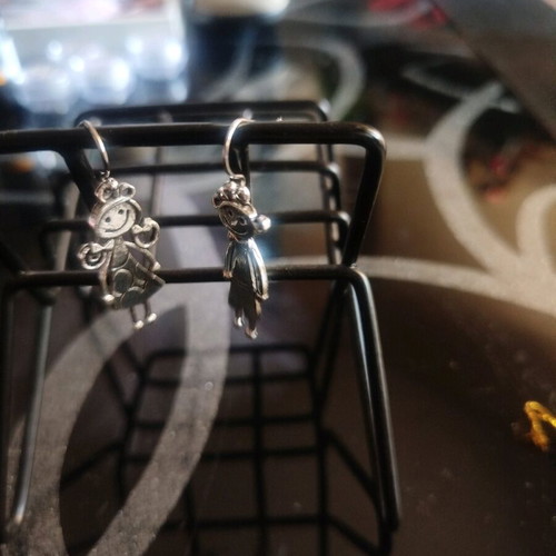 Retro hanging earrings silver new