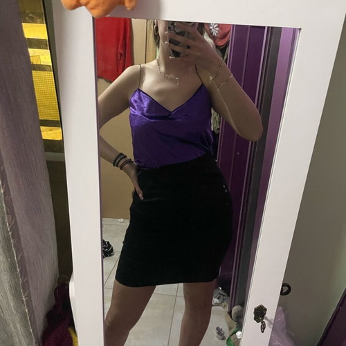 Velvet top purple Pink Woman like new, size M