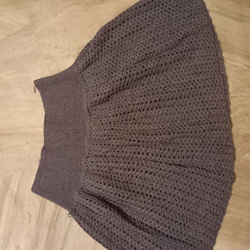 Knitted skirt used, gray, size S