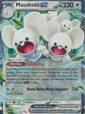 Pokemon Card Holo Maushold ex 155 new collectible