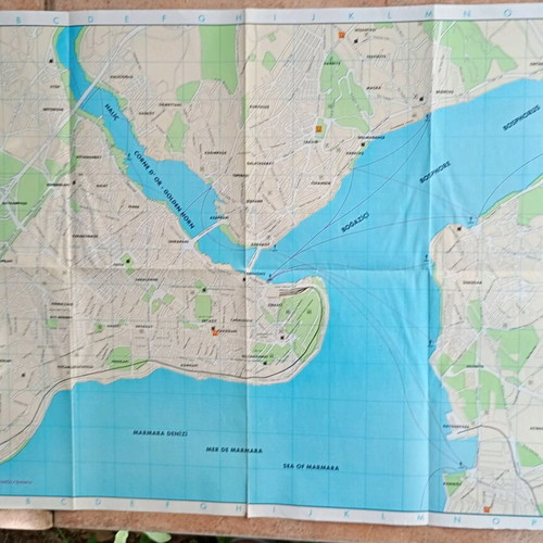 McDonald's map used, vintage collectible, Istanbul store locations 90s