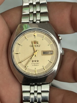 Orient vintage men's automatic watch from 1970s, used, functional
