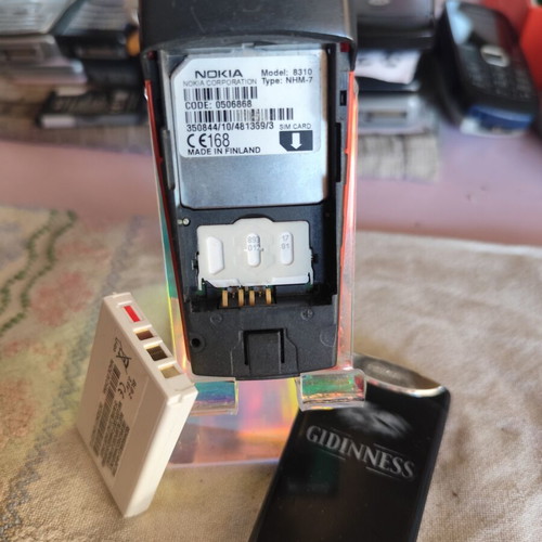 Nokia 8310 used vintage phone with new battery and custom GIDINNESS engraving
